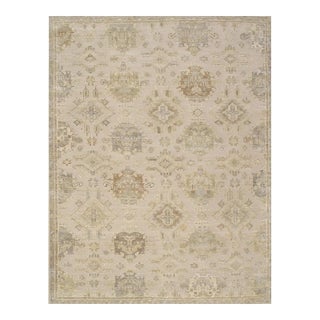 Oushak Wool Beige Area Rug, 9' 1'' X 11'11'' For Sale