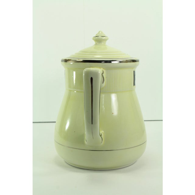 1930's Hall's Silhouette 8 Cups Medallion Coffee Pot, Tavern Scene For Sale - Image 10 of 13