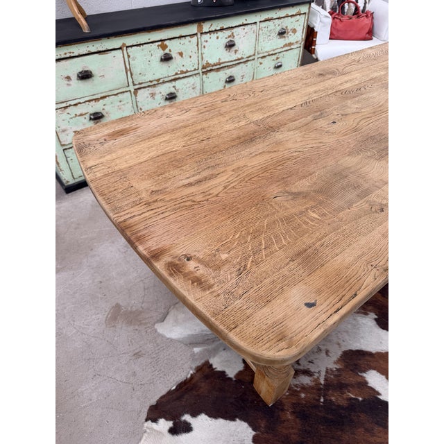 Oak Farmhouse Table, 1960s For Sale - Image 8 of 9