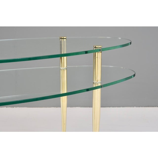 Gold Tiered Coffee Table, 1950 For Sale - Image 8 of 9