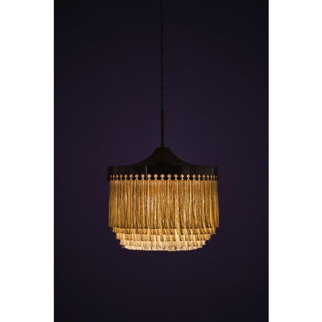 Ceiling Lamp in Brass, Silk Fringes attributed to Hans-Agne Jakobsson, 1965 For Sale - Image 4 of 7