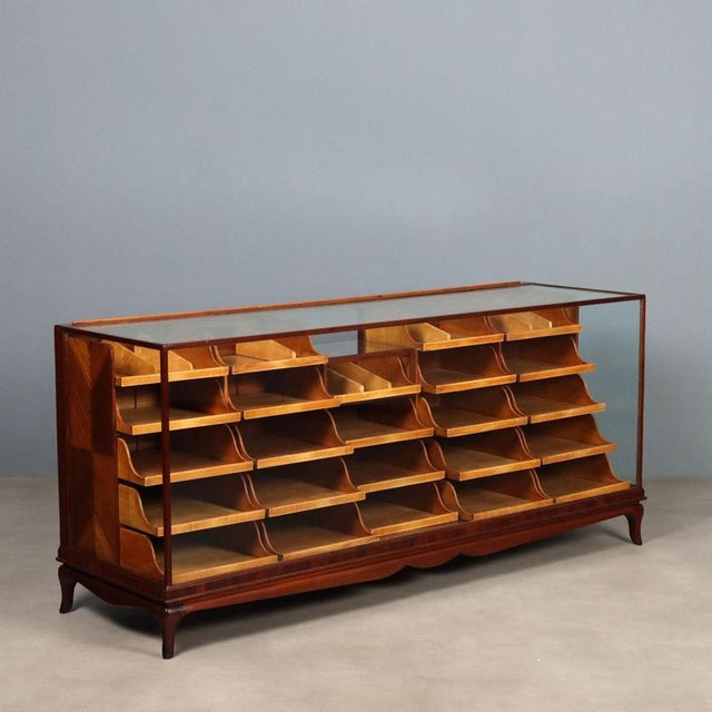 Vintage Display Cabinet in Mahogany, Italy, 1940s-1950s For Sale - Image 12 of 12