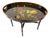 Late 20th Century Regency Chinoiserie Style Lacquer and Faux Bamboo Folding Tray Table For Sale