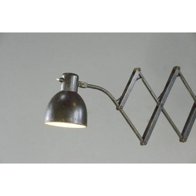 Black Scissor Wall Lamp from Hala, 1920s For Sale - Image 8 of 11
