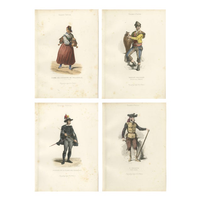 Spanish Costume Engravings, 1850, Engraving For Sale