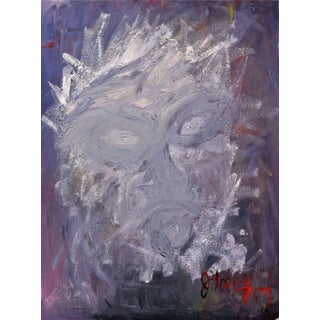 2007 Abstract Figurative Purple Oil Painting For Sale