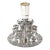 Mid-Century Silver Plated Fountain Kiddush Cup Set in Grape & Vine Motif For Sale