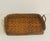 Beautifully woven bamboo rattan vintage tropical coastal style serving tray.