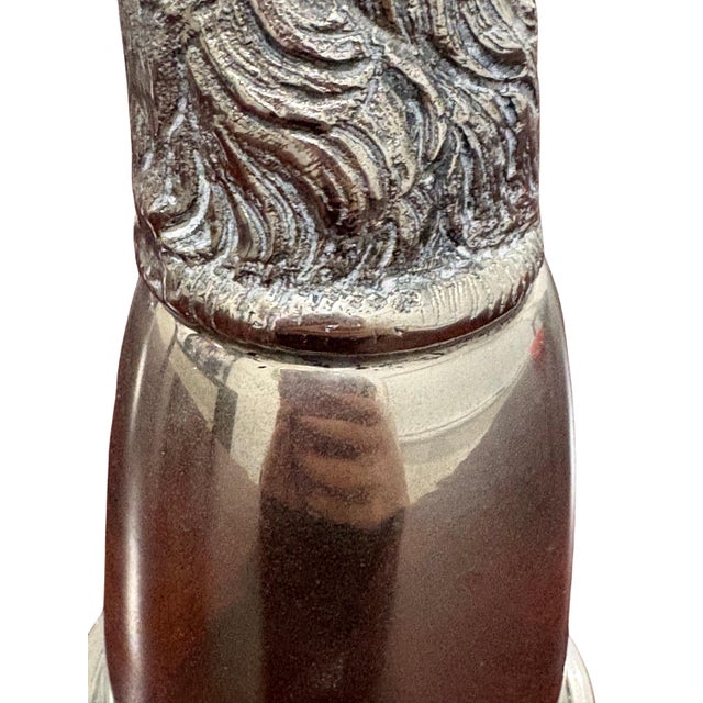 Metal Vintage Gucci Silver-Tone Stag Deer Head Stirrup Cup For Sale - Image 7 of 8