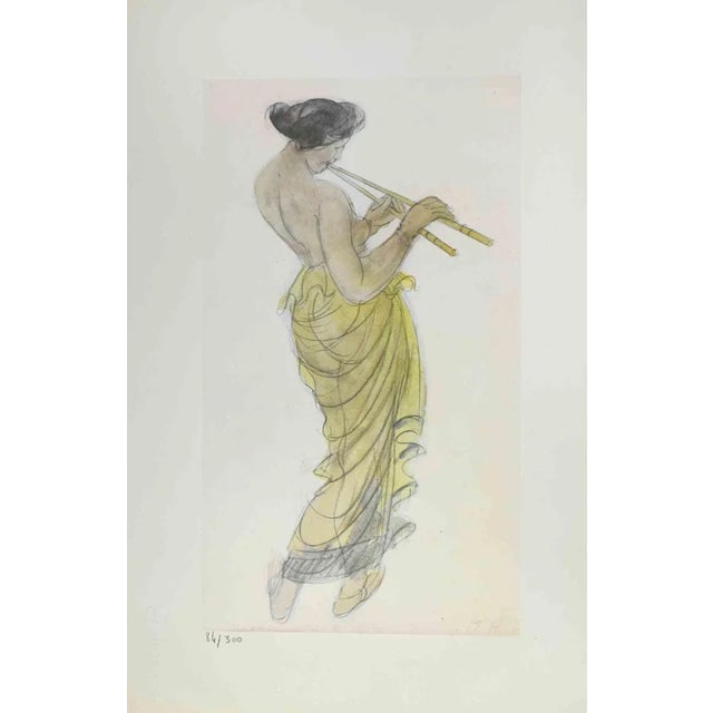 The Flautist is an Artwork realized by the French Artist André Derain. Lithograph on paper. Limited Edition of 300, ex. n....