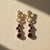 Contemporary Silver Garnet Earrings. Asymmetrical Garnet Drop Earrings. Zigzag Garnet Drop Earrings. Weight: 5 gr Size:...