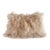 French Linen and Tibetan Goat Accent Pillow With Down Insert For Sale