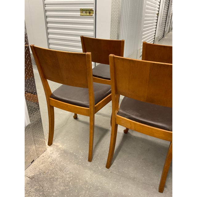 Set of 8 Danish Modern Beech Dining Chairs – 1960s – Cabriole Legs For Sale - Image 10 of 18