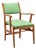 Vintage Armchair in Green Fabric, 1950s For Sale