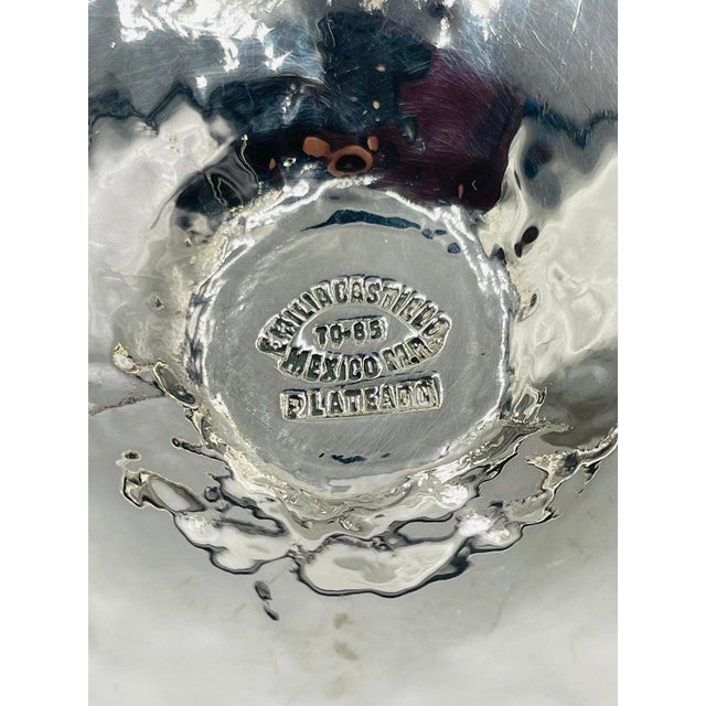 1980s Set of 8 Silver Plated & Crushed Emerald Wine/Water Goblets by Emilia Castillo For Sale - Image 18 of 18