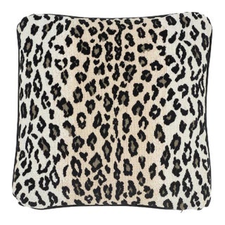Schumacher Safari Epingle 22" Pillow in Snow Leopard For Sale