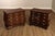 High Quality American Made Pair of Mahogany Bombe Form Dressers, Each with Four Dovetailed Drawers