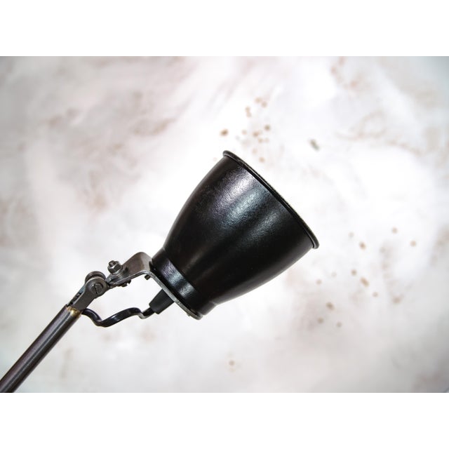 Industrial Polished 2-Arm Workshop Desk Light from EDL England, 1950s For Sale - Image 4 of 12