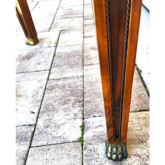 French Empire Style Console Marble Entry Table & Mirror For Sale - Image 13 of 17