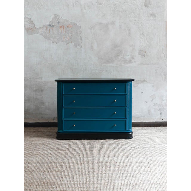 1980s Chest of Drawers – Lacquered Series Product Details Made of lacquered wood with brass details. The complete set with...