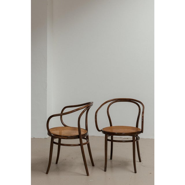 Set of 6 dining chairs, model 209, produced by Ligna Drevounia in Czechoslovakia, who had the official license from the...