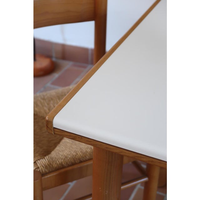 Beige Habitat Extending Dining Table with Four Rush Seat Chairs, 1980s, Set of 5 For Sale - Image 8 of 18