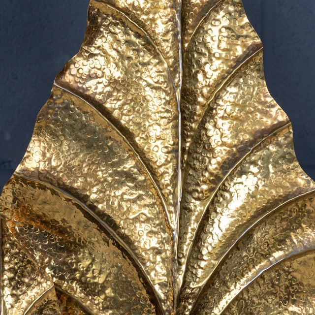 Vintage Italian Brass Floor Lamp in the style of Tommaso Barbi, 1970 For Sale - Image 12 of 18