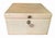 Handsome Gustavian birch box with quality brass hardware. Marked with numbers on bottom. Circa 19th century.