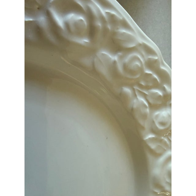 Mid 20th Century Mid 20th Century Quadrifoglio Rose Embossed Plates - Set of 4 For Sale - Image 5 of 8