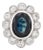 Circa 1930 Art Deco Ring, Natural Sapphire 2.40 Carats and Old-Cut Diamonds For Sale