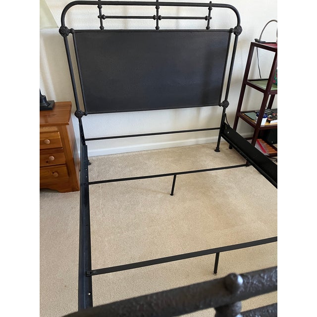 2010s Vintage Restoration Hardware Cast Iron Full Bed For Sale - Image 5 of 8