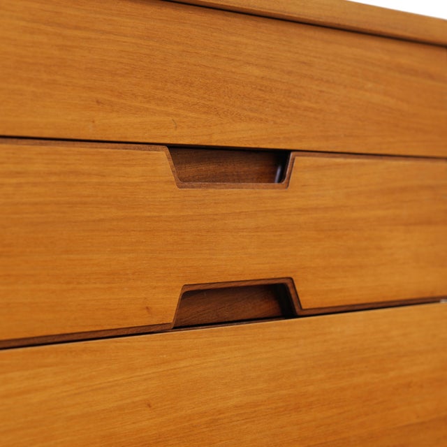 Small Mid Century Teak Desk Vanity by Gunther Hoffstead for Uniflex For Sale - Image 10 of 10