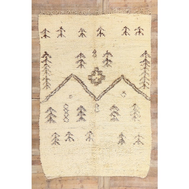 Vintage Neutral Moroccan Azilal Rug, 06'02 X 09'00 For Sale - Image 10 of 10