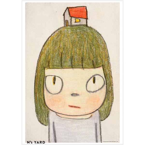 Yoshitomo Nara, Thinking My Home, 2021 Framed in a Black Box Frame Offset print on paper 51.5 × 36.4 cm (20 3/10 × 14 2/5...
