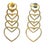 1990s Pair of 18k Gold Diamond Heart Cascade Chandelier Earrings, 3 Carats For Sale In Miami - Image 6 of 13
