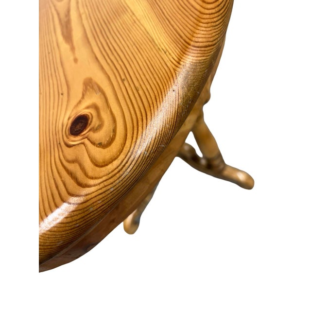 19th Century Swedish Pine Oval Pedestal Table For Sale - Image 9 of 10