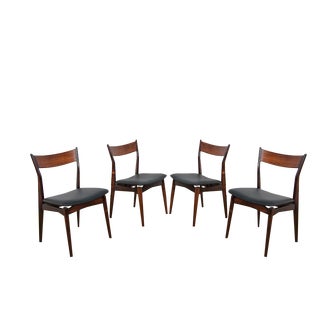 Mid-Century Rosewood Dining Chairs by H. P. Hansen for Randers Møbelfabrik, 1960s, Set of 4 For Sale
