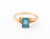 Late 20th Century Vintage 10k Yellow Gold & Blue Topaz Ring For Sale - Image 5 of 8