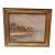 1929 Antique Old Florida Daytona Coastal Landscape Painting on Board, Original Gilt Frame For Sale