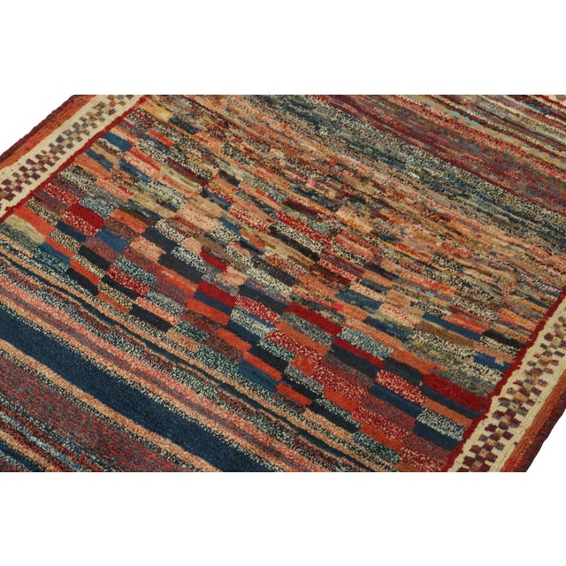 Rug & Kilim Vintage Gabbeh Tribal Rug in Polychromatic Abstract Pattern For Sale - Image 4 of 7