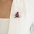 Ruby Red 10 Ct Ruby & Diamond Wise Owl Oxidized Silver Unisex Brooch Pendant - Christmas Jewelry For Sale - Image 8 of 14