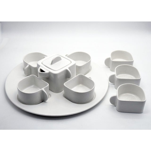 Vintage Tea or Coffee Set by Angelo Mangiarotti for F.lli Brambilla, 1970s, Set of 6 For Sale - Image 6 of 8