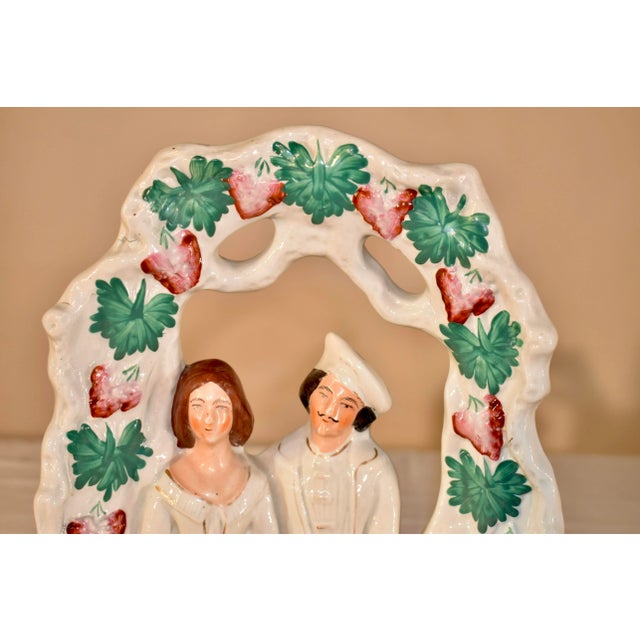 19th Century Staffordshire Figures Under an Arbor For Sale In Greensboro - Image 6 of 11