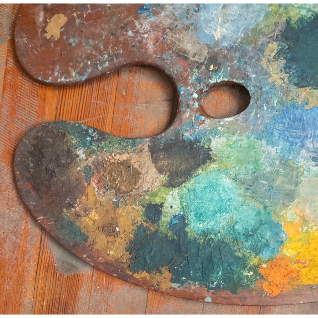 19th Century Artist Used Oil Palette With Rainbow Colors For Sale In New York - Image 6 of 8