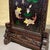 An exquisite vintage Chinese table screen crafted from dark rosewood (Zitan style), featuring intricate mother-of-pearl...