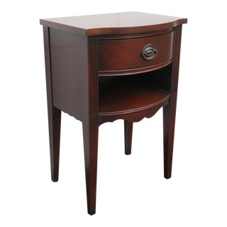 Tall Mahogany Nightstand Side End Bedside Table For Sale