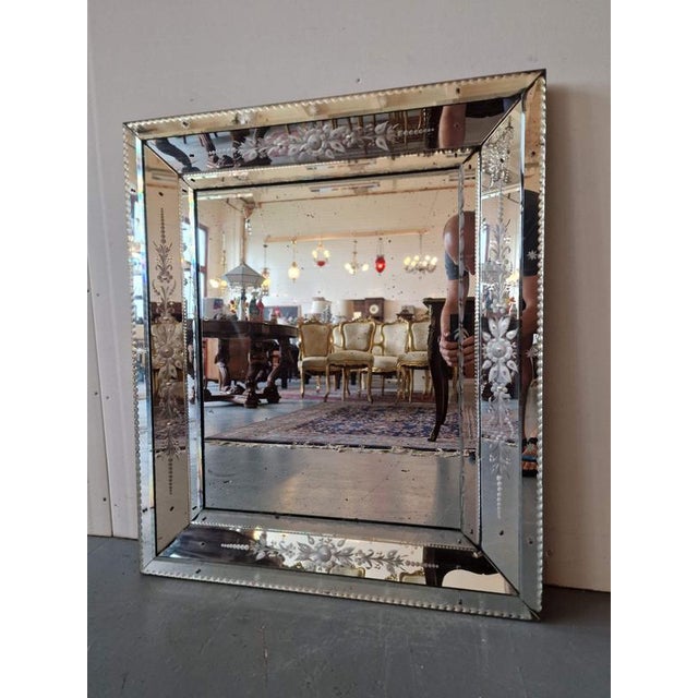 Antique Italian Venetian Mirror, 1890s For Sale - Image 4 of 7