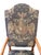Wood Pair of Late 20th Century Upholstered Armchairs With Heraldic Fabric For Sale - Image 7 of 11