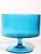 Blue Mid 20th Century Pedestal Bowl Made in Poland by Krosno For Sale - Image 8 of 8