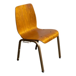Late 20th to Early 21st Century Modern Walnut Molded Plywood Chairs Stackable Connectable as Is Condition Selling Separately For Sale
